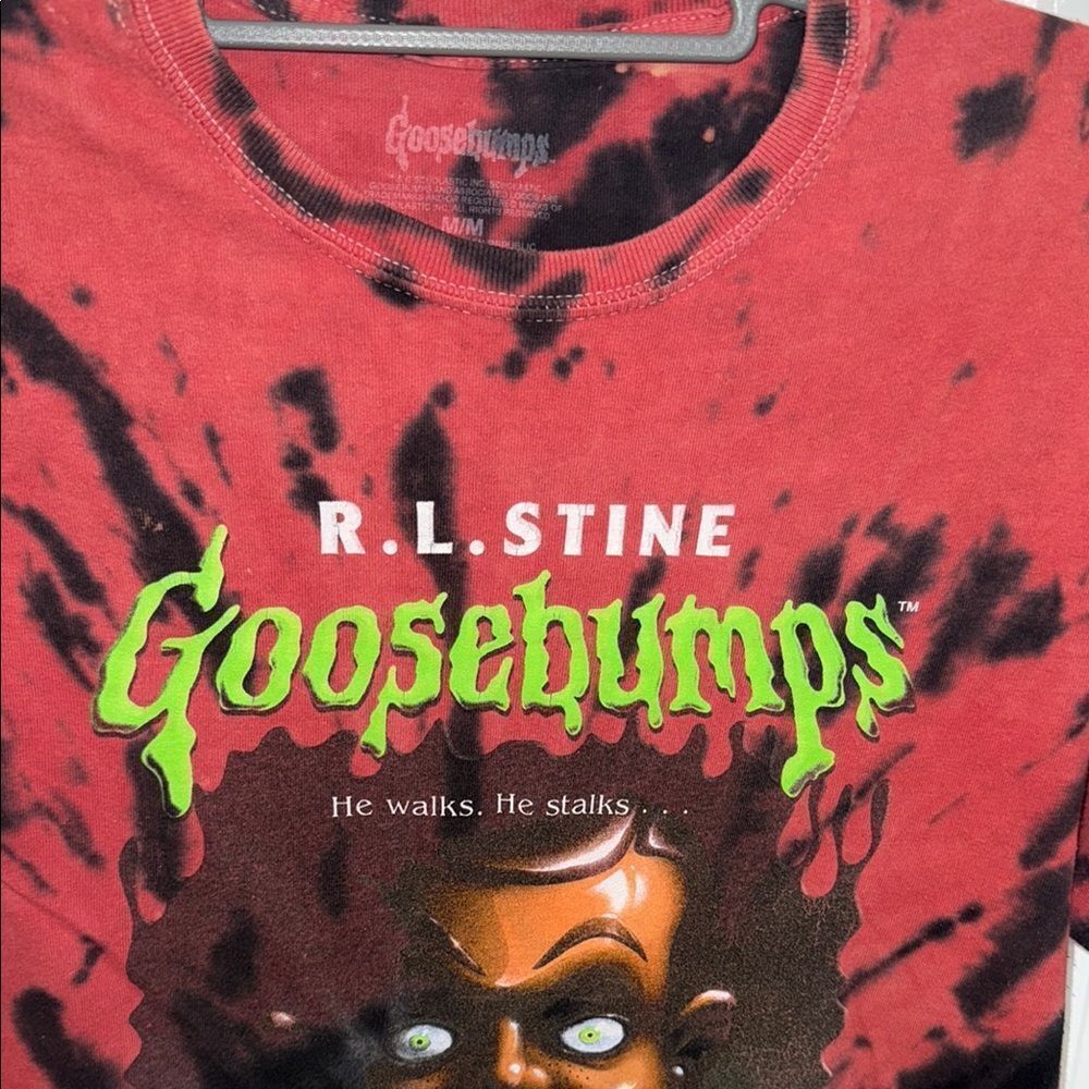 Goosebumps Red and Black Tie-Dye T-Shirt - Picture 4 of 8